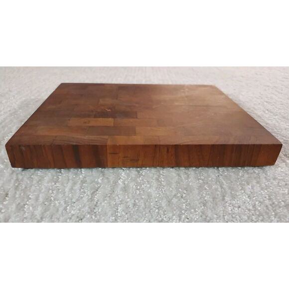 Genuine Teak Siamese Designed by Ernest Sohn 8"x10" Cutting Board - Picture 1 of 9